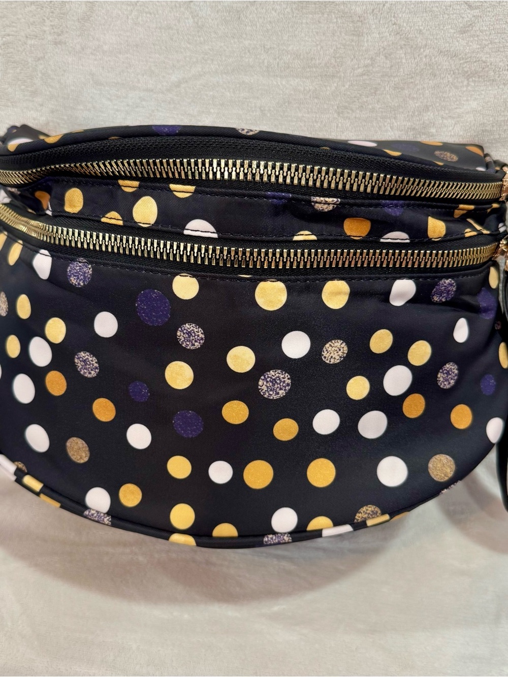 New City Lights Crossbody Bag/ Bum Bag with Gold Accents